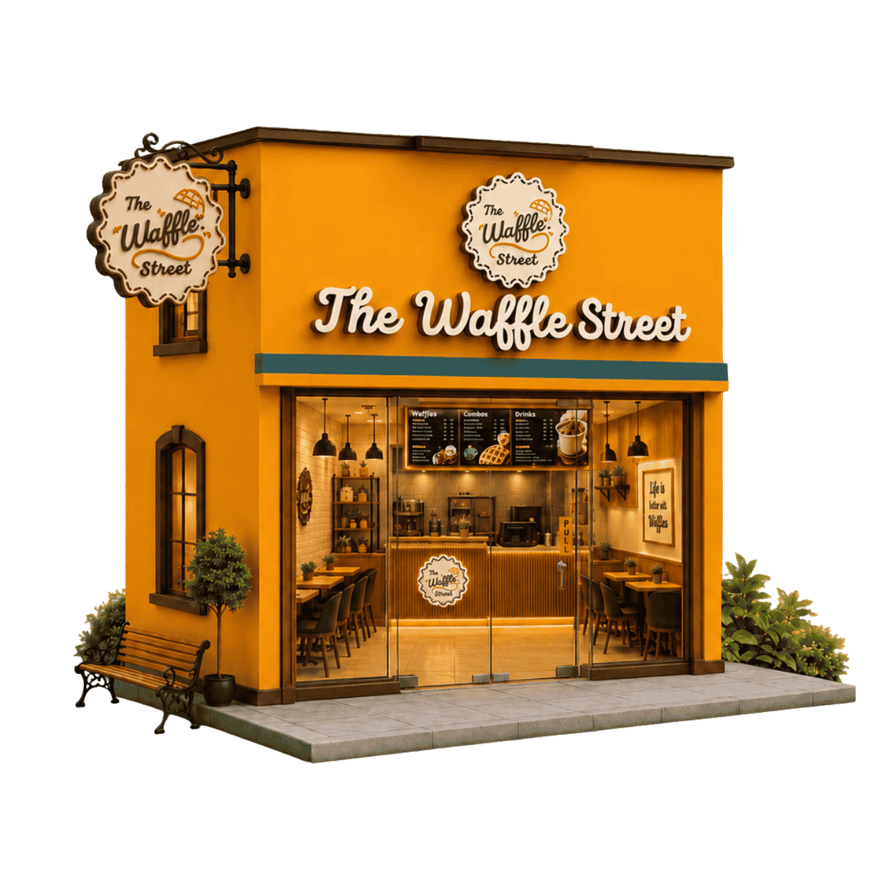 The Waffle Street menu showcase